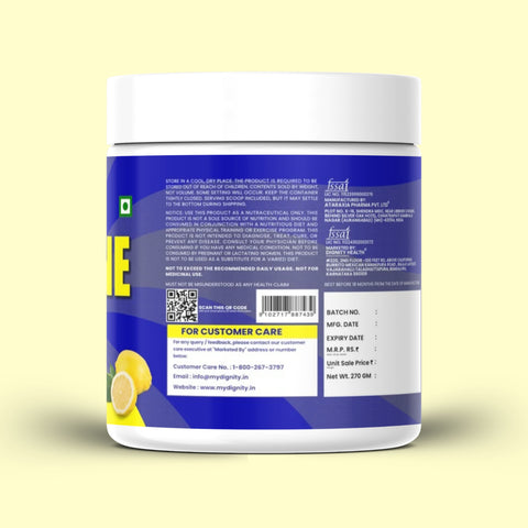 Dignity Micronized Creatine Monohydrate – Lemon Blast | 83 Servings | 3 g Each