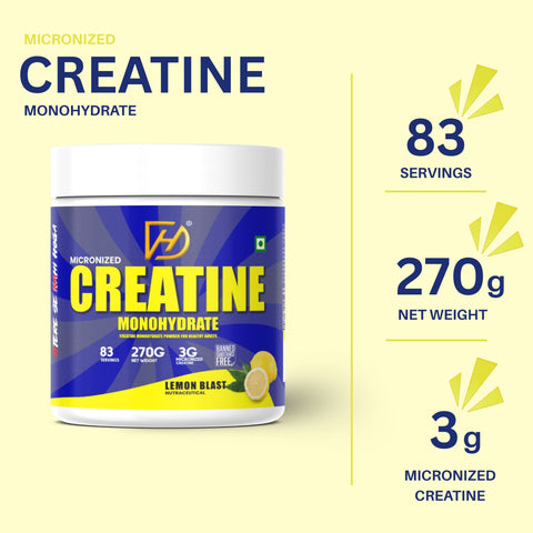 Dignity Micronized Creatine Monohydrate – Lemon Blast | 83 Servings | 3 g Each