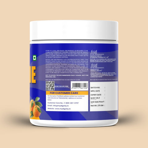 Dignity Health Creatine Monohydrate Orange Current | 83 Servings | Micronized | Pure & Safe