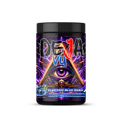Deja Vu Pre Workout – Blue Raspberry Flavour: Feel the Goosebumps