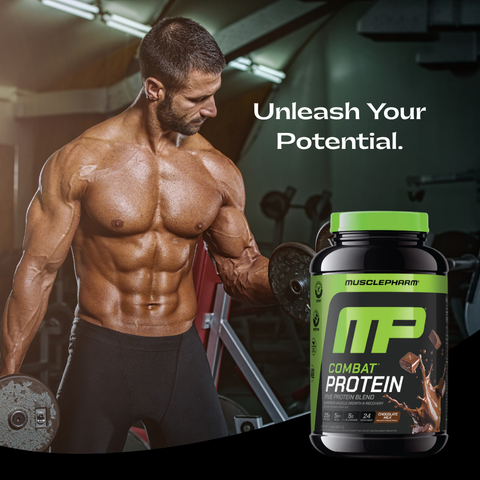 MusclePharm Combat Protein Chocolate – 25g Protein for Muscle Recovery & Strength
