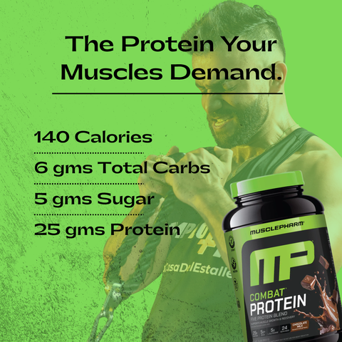 MusclePharm Combat Protein Chocolate – 25g Protein for Muscle Recovery & Strength