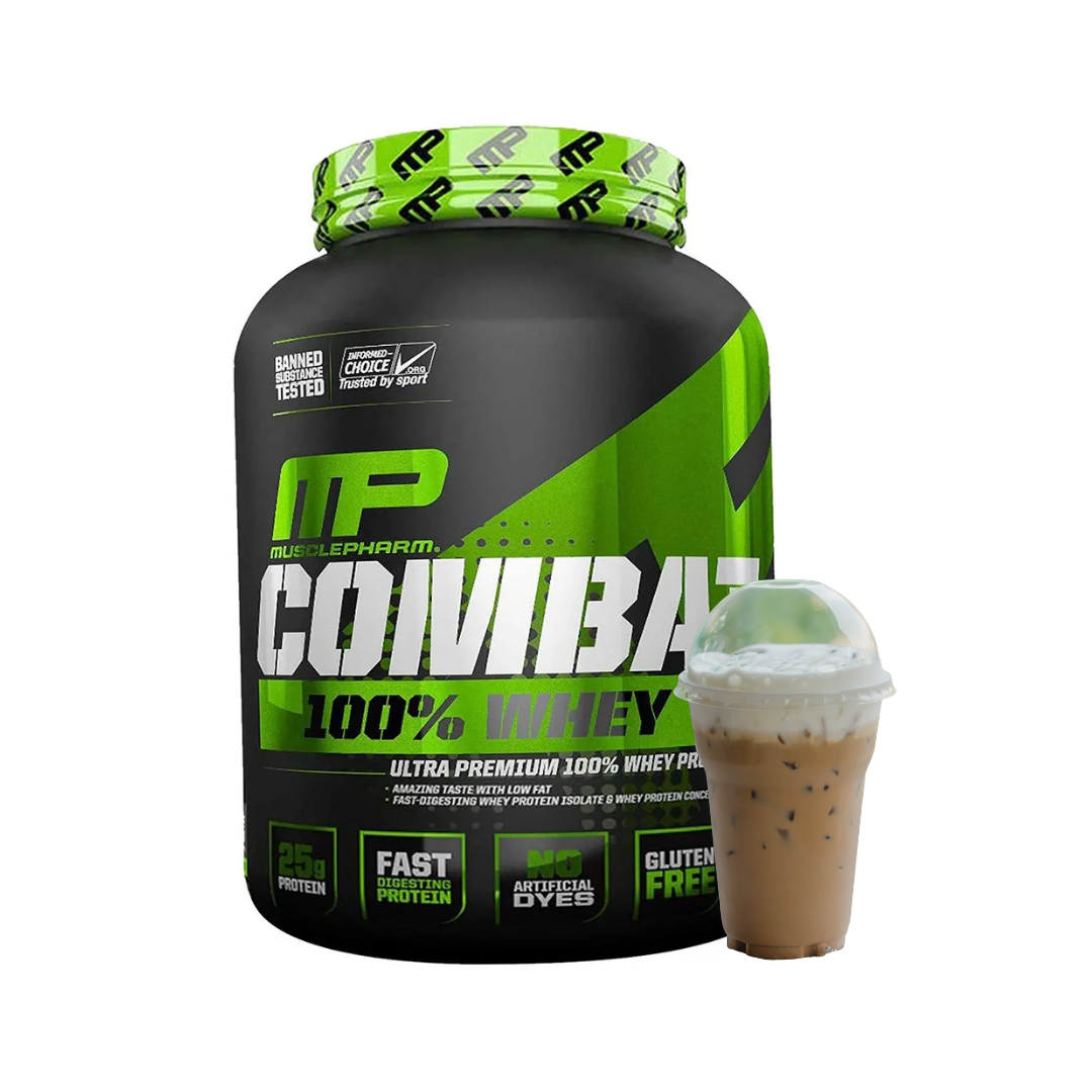 MusclePharm Combat 100% Whey Protein Mocha Cappuccino | Premium Muscle Recovery Protein