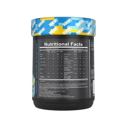 Redcon1 Total War Pre Workout Blue Lemonade | Energy, Focus & Muscle Pump Support