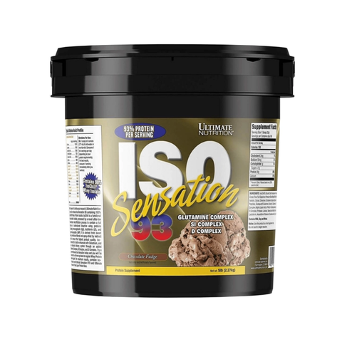 Ultimate Nutrition ISO Sensation 93 Whey Protein Isolate – Chocolate Fudge (5 lbs / 2.27 kg)